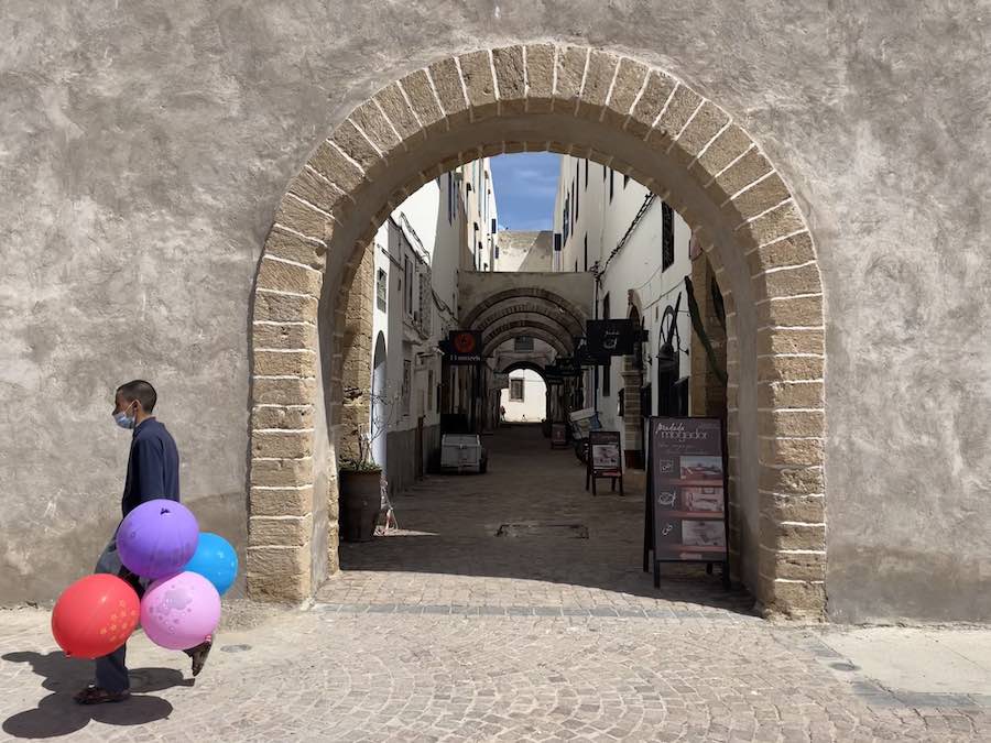 Balloon vendor, Essaouira Medina, Morocco